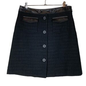 Karl Lagerfeld black tweed mini skirt